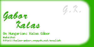 gabor kalas business card